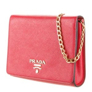 Prada saffiano chain crossbody bag 100% authentic